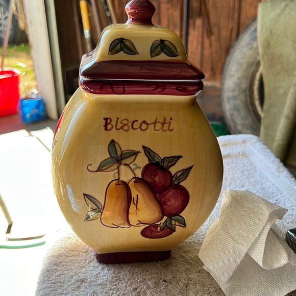 Biscotti Kitchen Vintage Cookie Jar Poshmark